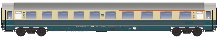 L.S. Models LS46013-1AC - H0 - Personenwagen Abvmz 227.4, 1./2. Kl., DB, Ep. IV - AC